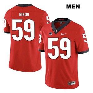 Men's Georgia Bulldogs NCAA #59 Steven Nixon Nike Stitched Red Legend Authentic College Football Jersey BIM4354TY